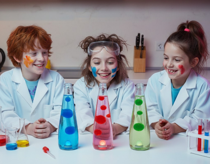simple science experiments for kids, lava lamp experiment